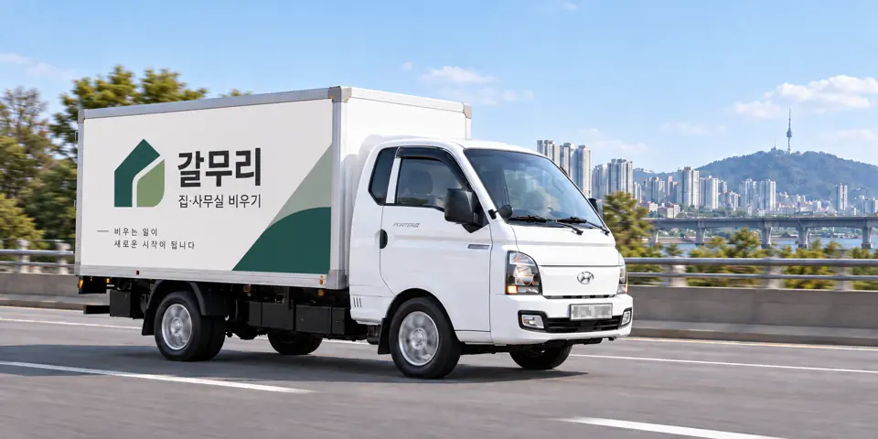 갈무리 작업 차량 (그림) · 북도면 유품정리